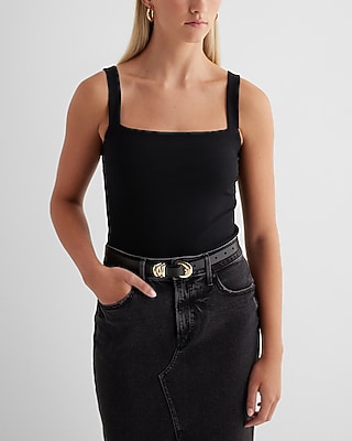 Bodycon Cotton Square Neck Sleeveless Bodysuit