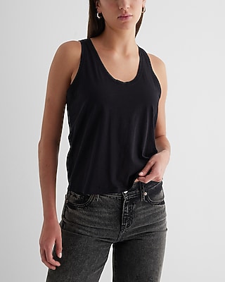 Skimming Cotton Scoop Neck Tank