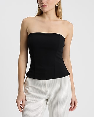 Express Women's Strapless Tube Top in Pitch Black