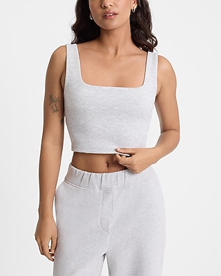 Body Contour Luxe Lounge Square Neck Cropped Tank