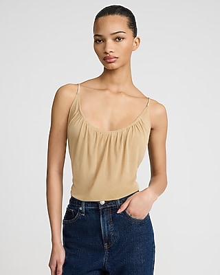 Mesh Ruched Cami Bodysuit