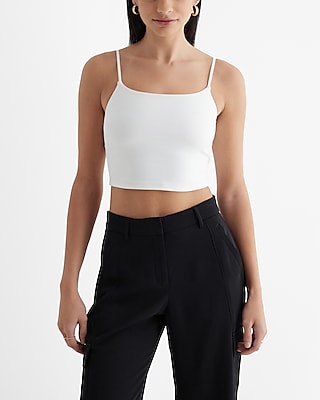 Bodycon Cotton Scoop Neck Crop Top