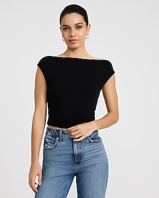 Crepe Convertible Neckline Sweater Tank