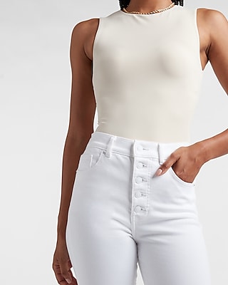 Bodycon High Compression Crew Neck Tank Neutral Women's M