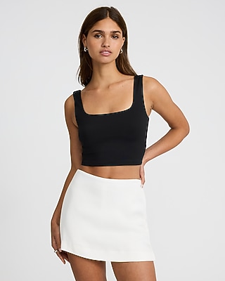 Bodycon High Compression Square Neck Crop Top