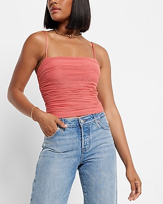 Bodycon Mesh Crop Top With Removable Cups