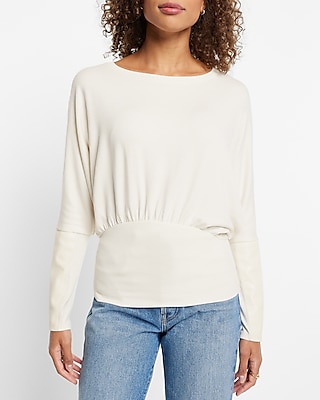 Solid Faux Leather Cuff Sweatshirt