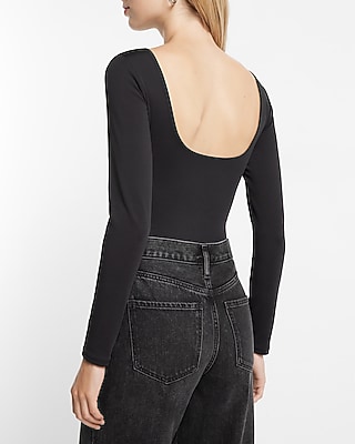 Body Contour High Compression Long Sleeve Scoop Back Bodysuit