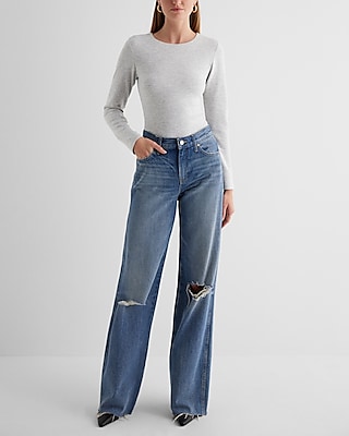 Bodycon Luxe Lounge Crew Neck Long Sleeve Bodysuit