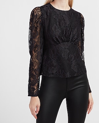 Lace Puff Sleeve Top