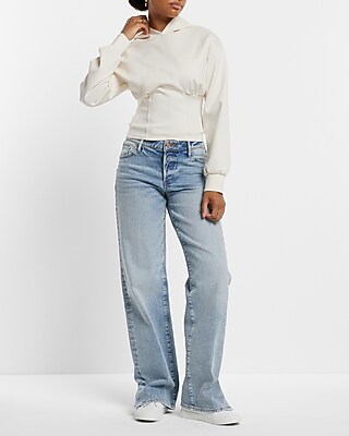 Nylon Scuba Corset Hoodie