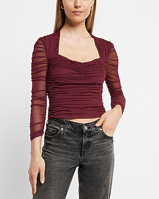 Bodycon Mesh Crop Top With Removable Cups