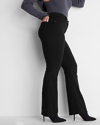 Express Curvy Mid Rise Black Bootcut Jeans