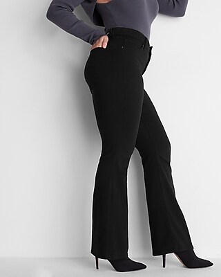 Express Curvy Mid Rise Black Bootcut Jeans