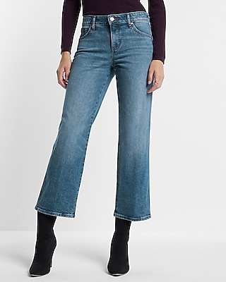 Mid Rise Medium Wash Ankle Boot Jeans