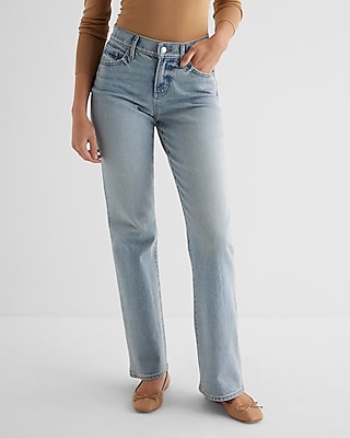 Mid Rise Light Wash Bootcut Jeans