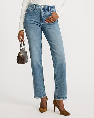 High Waisted Straight Ankle Light Wash Jeans