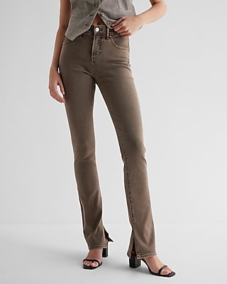 Mid Rise Brown Skyscraper Jeans