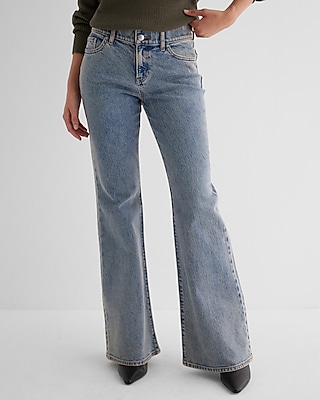 Mid Rise Pink Tint '70S Flare Jeans