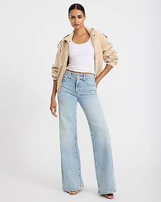 High Waisted Relaxed Flare Black Wash Jeans