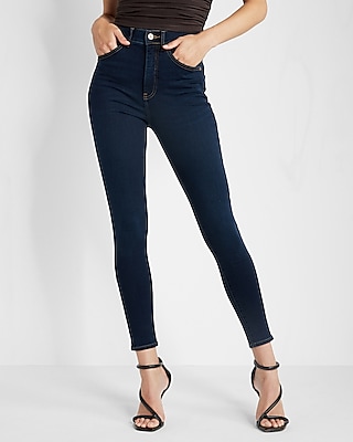 High Waisted Dark Wash Supersoft Skinny Jeans