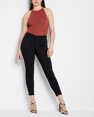 Curvy Mid Rise Black Skinny Jeans