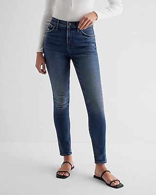 High Waisted Dark Wash 90S Skinny Jeans