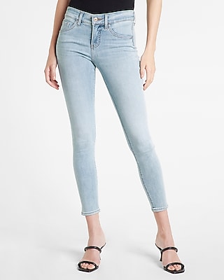Low Rise Light Wash Skinny Jeans