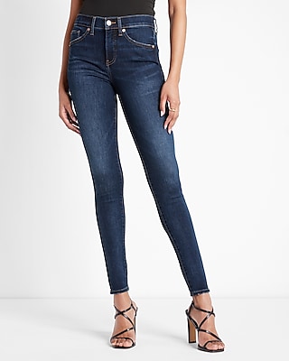 Mid Rise Dark Wash Skinny Jeans