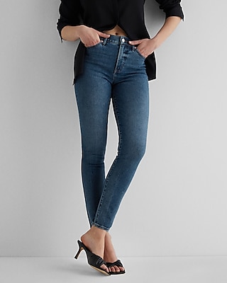 High Waisted Dark Wash 90S Skinny Jeans