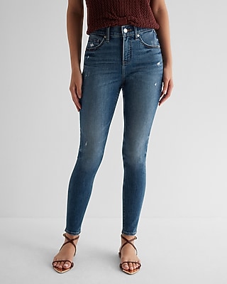 Mid Rise Dark Wash Skinny Jeans