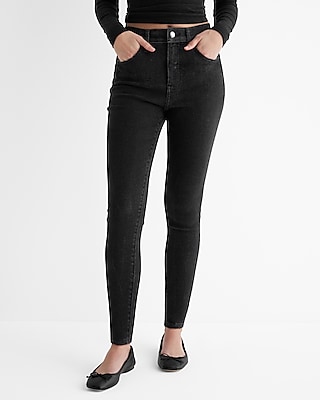 High Waisted Black Skinny Jeans