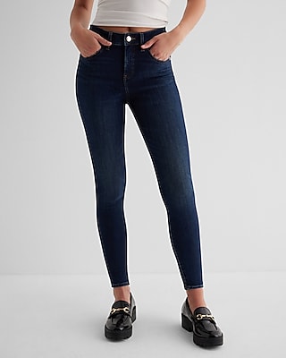Mid Rise Dark Wash Skinny Jeans