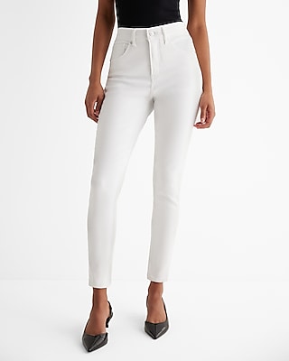 High Waisted White Supersoft Skinny Jeans