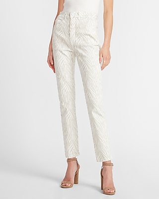zebra print jeans womens
