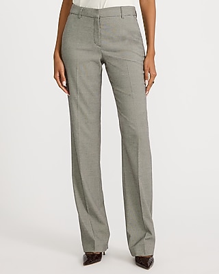 Editor Mini Houndstooth Mid Rise Bootcut Pant