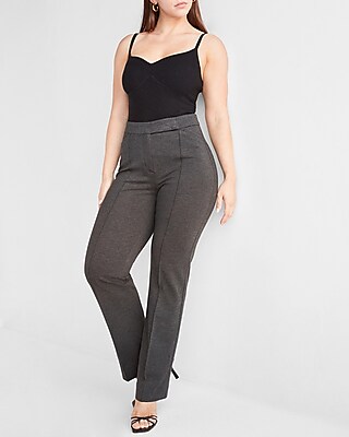 Express Curvy Mid Rise Seamed Ponte Bootcut Pant