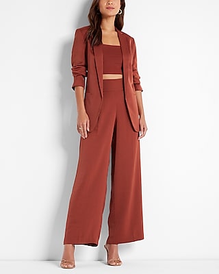 Super High Waisted Satin Wide Leg Palazzo Pant