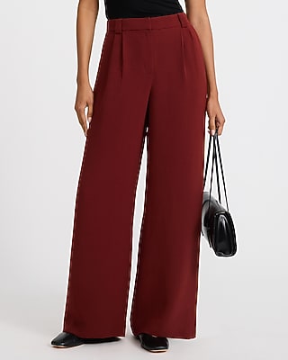High Waisted Relaxed Trouser in Signature Crepe