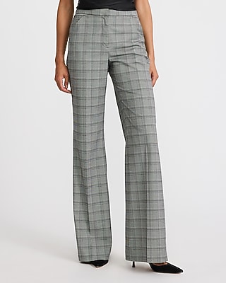 Editor Plaid High Waisted Flare Trouser