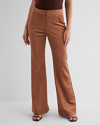 Editor High Waisted Velvet Corduroy Trouser Flare Pant