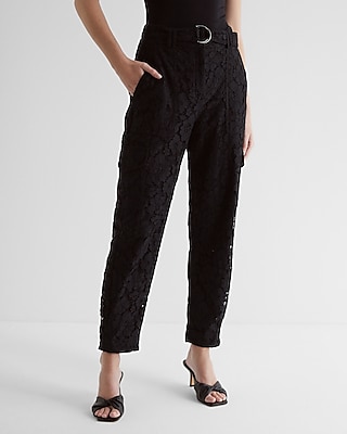 Super High Waisted Lace Belted Cargo Pant