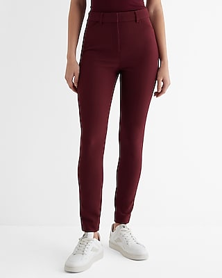 Editor High Waisted Skinny Pant Red Women's 0 Long