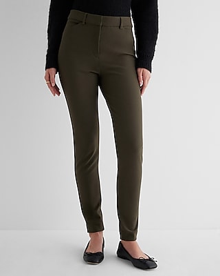 Editor High Waisted Skinny Pant Green Women's 14 Short