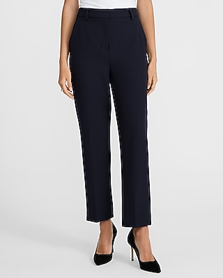Editor Super High Waisted Straight Ankle Pant Blue Women's 10 Long