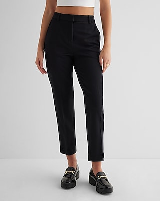 Editor Super High Waisted Fleece-Lined Straight Ankle Pant