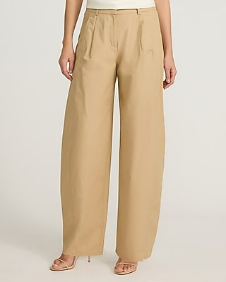 Poplin High Waisted Relaxed Barrel Pant