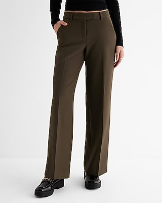 Editor Mid Rise Relaxed Trouser Pant Green Women's 10