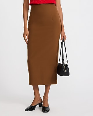 Super High Waisted Fitted Column Maxi Skirt in Signature Stretch