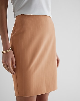 Editor High Waisted Pinstripe Pencil Skirt